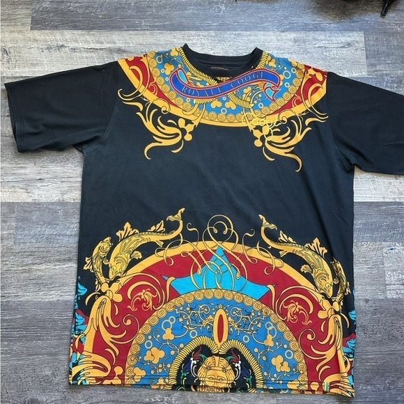 COOGI/Royal COOGI Black and Multicolor Dashiki Style Tee XXXL T27 - Picture 1 of 13